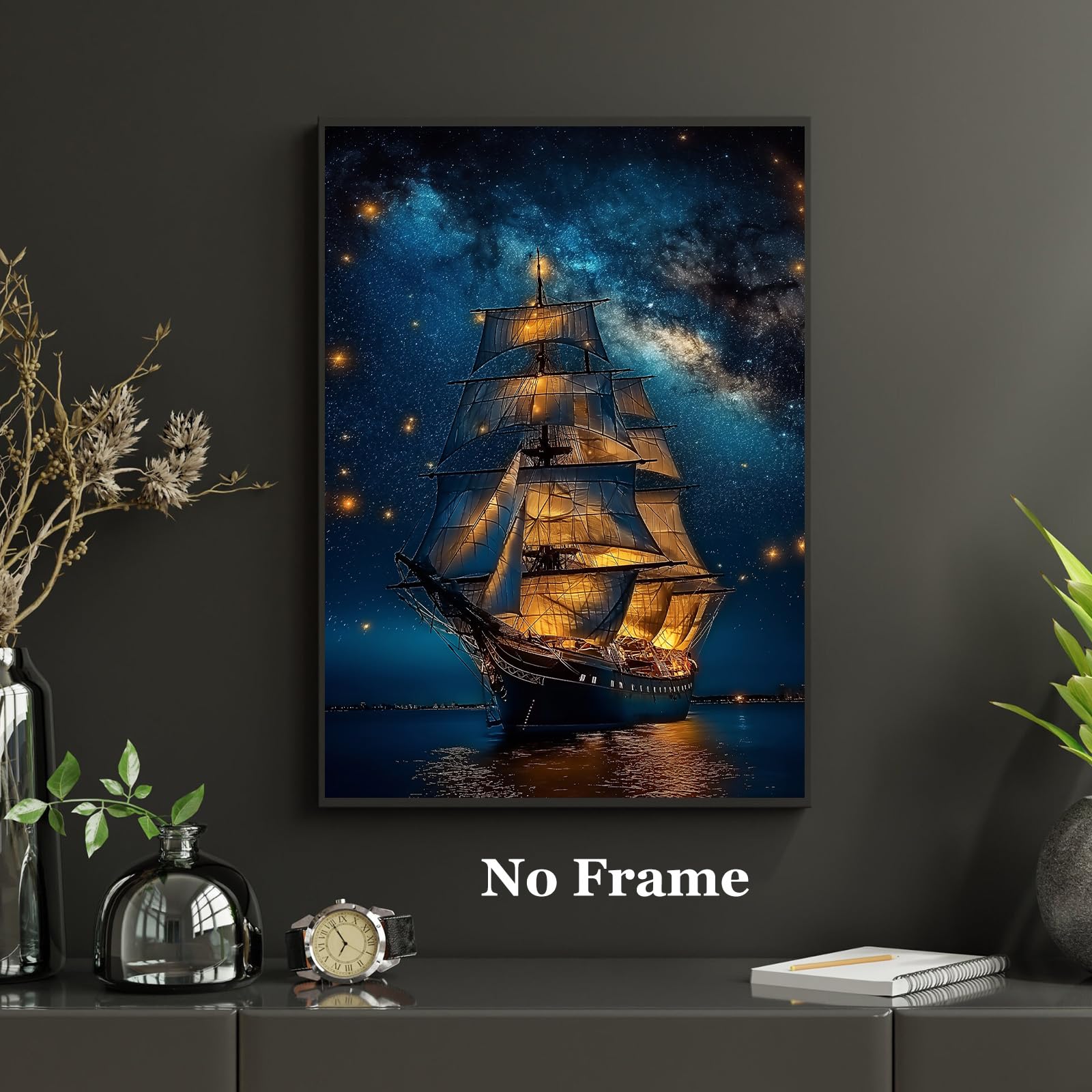 Amazon.com: Jinboonees Abstract Night Sky Wall Art Modern Abstract